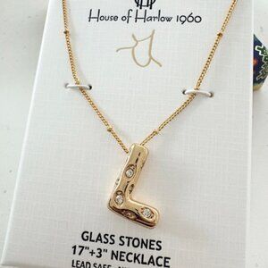 House of Harlow 1960 Initial "L" Gold Necklace - NWT